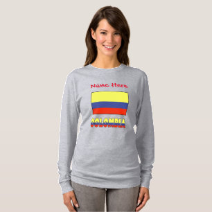 Camiseta Colombia: Personalización roja de la bandera colom