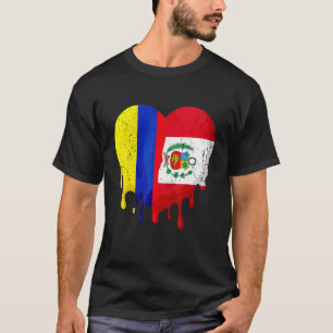 Camiseta Colombia Perú: Ciudadano del corazón con bandera c