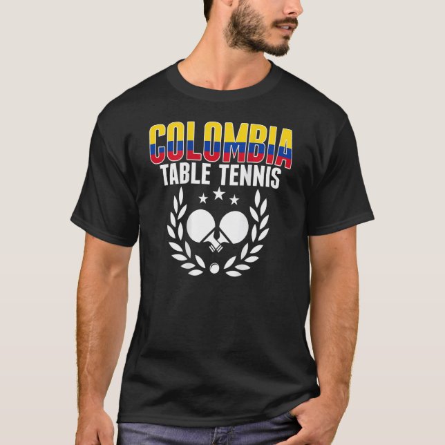 Camiseta Colombia Ping Pong   Colombian Table Tennis Suppor (Anverso)