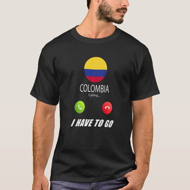 Camiseta Colombia: Recuerdos de bandera llaman a Colombia (Anverso)