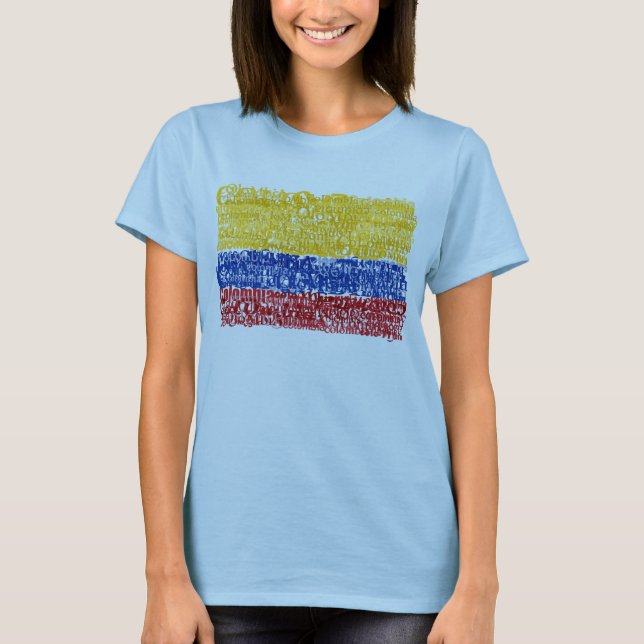 Camiseta Colombia textual (Anverso)