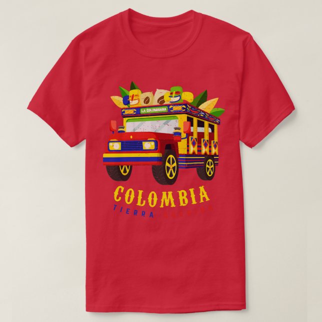 Camiseta Colombia: Tierra querida Chiva Colombiana (Diseño del anverso)