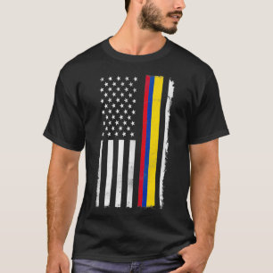 Camiseta Colombian American US Flag Colombia