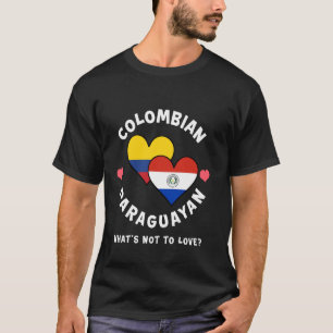 Camiseta Colombiano Paraguayo Qué No Amar Corazón Bandera