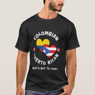 Camiseta Colombiano Puertorriqueño Qué No Amar Corazón Fl