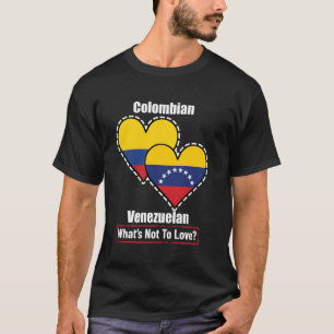 Camiseta Colombiano Venezolano Corazón Banderas Qué No Amar