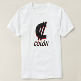Camiseta ₡ colón blanco
