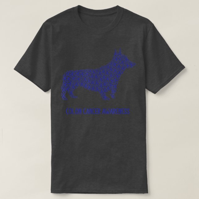 Camiseta Colon Cancer Awareness Blue Ribbon Survivor Dog We (Diseño del anverso)