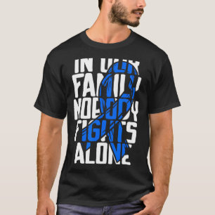 Camiseta Colon Cancer Support Tee Family Blue Colon Cancer