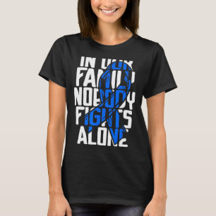 Camiseta Colon Cancer Support Tee Family Blue Colon Cancer