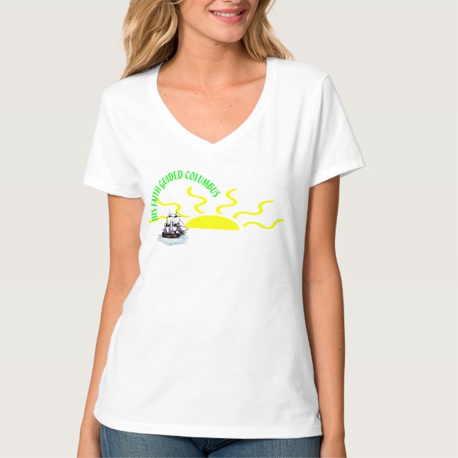 Camiseta Colón guiado por la fe - (Anverso)