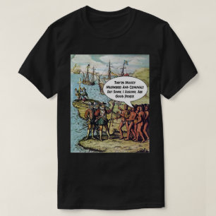Camiseta Colón Llega a América Divertido Anti Trump
