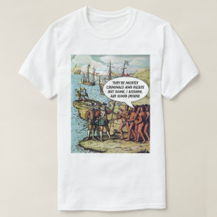 Camiseta Colón Llega a las Américas Divertido Anti Trump
