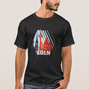Camiseta Colonia Alemania Skyline Silhouette Esquema Sk