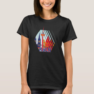 Camiseta Colonia Alemania Skyline Silhouette Esquema Sk