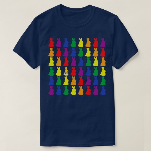 Camiseta Colonia del Orgullo de Conejo Conejo Conejo Conejo (Diseño del anverso)