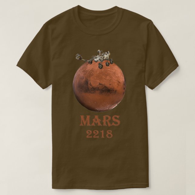 Camiseta Colonia futura de Marte sobre el reactor espacial  (Diseño del anverso)
