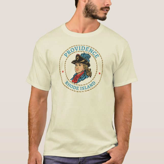 Camiseta Colonial de la isla Rhode Providence (Anverso)