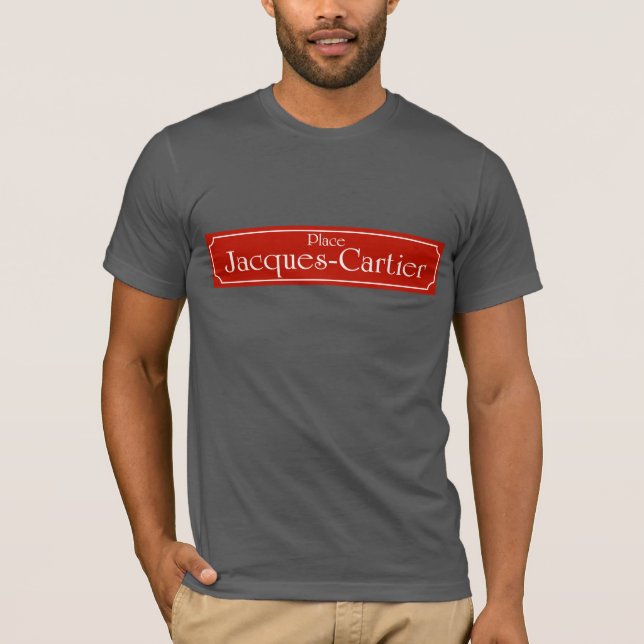 Camiseta Coloque a Jacques-Cartier, placa de calle de (Anverso)