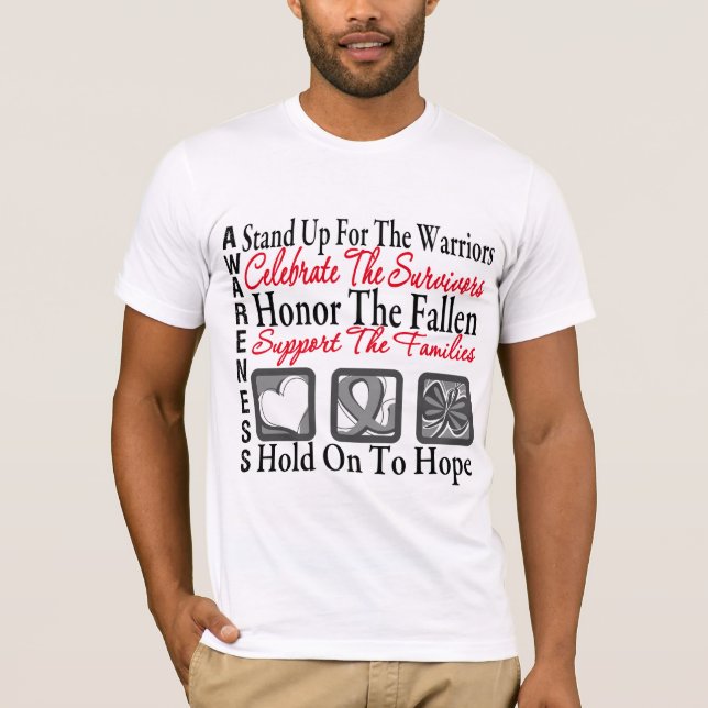 Camiseta Coloqúese para arriba celebran al cáncer de (Anverso)