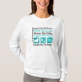 Camiseta Coloqúese para arriba celebran al cáncer de cuello