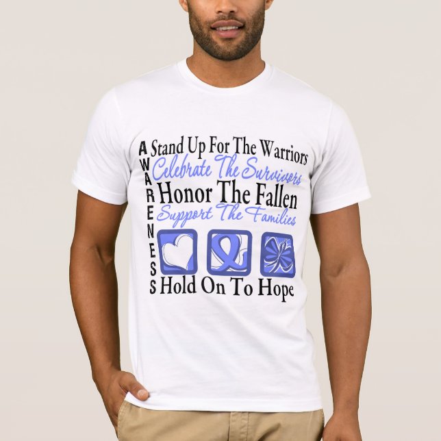 Camiseta Coloqúese para arriba celebran al cáncer del (Anverso)