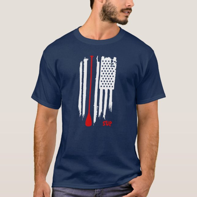 Camiseta Coloqúese para arriba de batimiento de la bandera