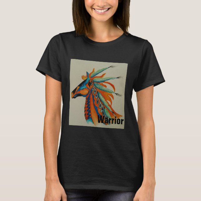 Camiseta color agua femenina "Be a Warrior" (Anverso)