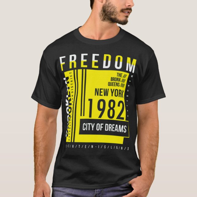 Camiseta Color amarillo de la libertad (Anverso)