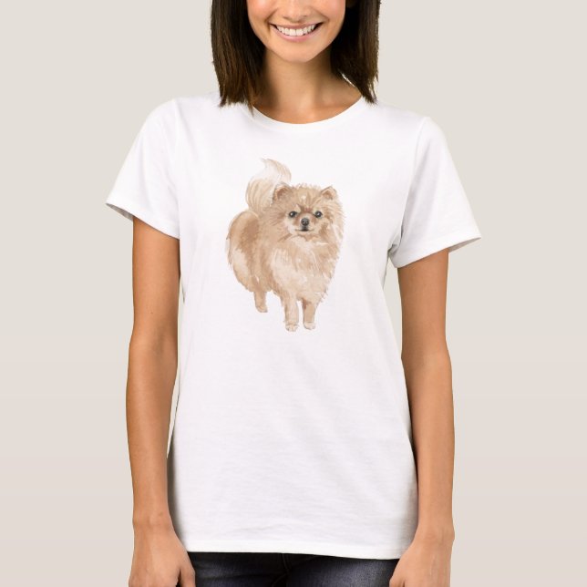 Camiseta Color beige puro Pomerania (Anverso)