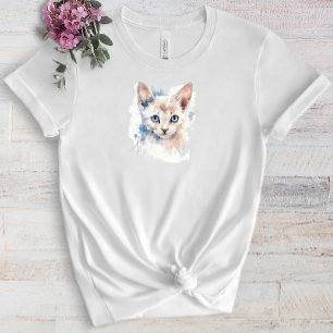 Camiseta Color blanco del gato lindo