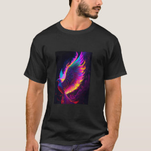 Camiseta Color brillante Phoenix Ilustracion Novedad Gráfic