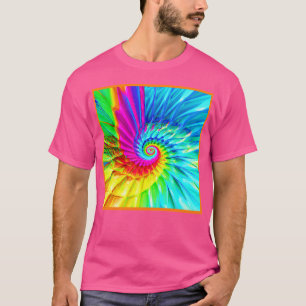 Camiseta Color Burst Spiral Pattern Art