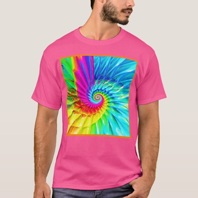 Camiseta Color Burst Spiral Pattern Art (Anverso)