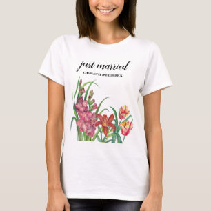 Camiseta Color cálido boda Floral Primavera Floral Pintado