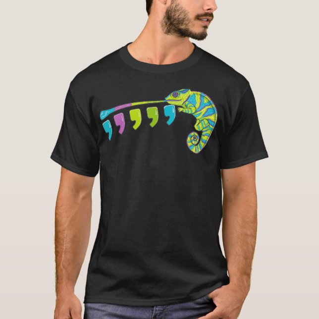 Camiseta Color Cambiando Chameleon Comma Chameleon  (Anverso)