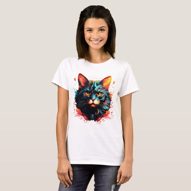 Camiseta Color cat (Anverso completo)