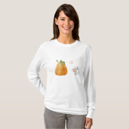 Camiseta Color de agua de caída del ratón de calabaza suave