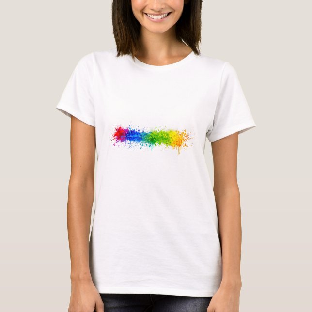 Camiseta Color de agua del Orgullo (Anverso)