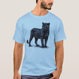 Camiseta color de agua pantera negra