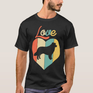 Camiseta Color de borde de amor retro vintage