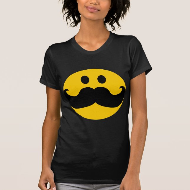 Camiseta Color de fondo adaptable del bigote) (Anverso)
