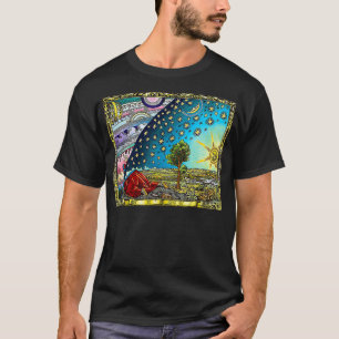 Camiseta Color de impresión de bloques de madera de Firmado