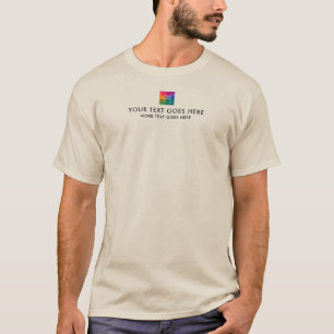 Camiseta Color de la arena Añadir foto o logotipo de envío