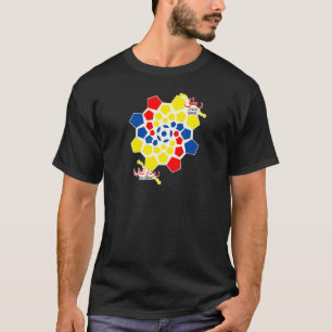 Camiseta Color de la bandera giratoria geométrica del fútbo