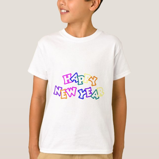 Camiseta Color de la Feliz Año Nuevo (Anverso)