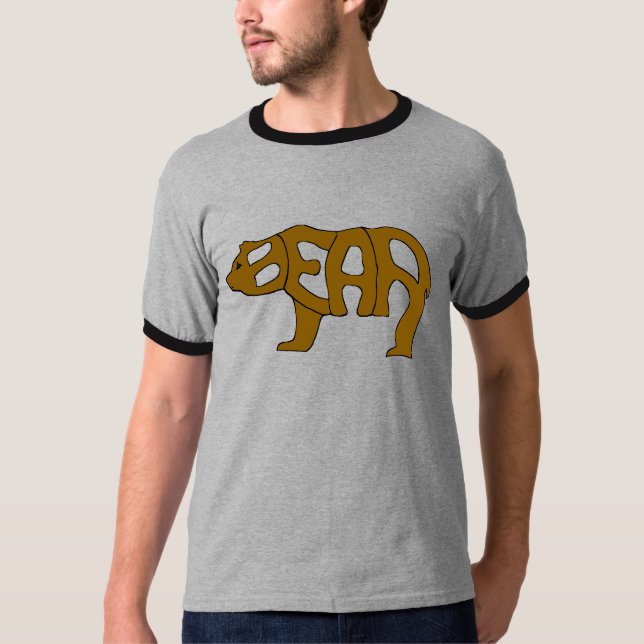 Camiseta Color de la palabra del oso (Anverso)