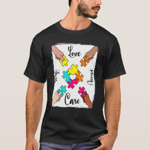Camiseta Color de las piezas del rompecabezas de aceptación