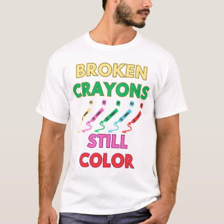 Camiseta color de los crayones rotos
