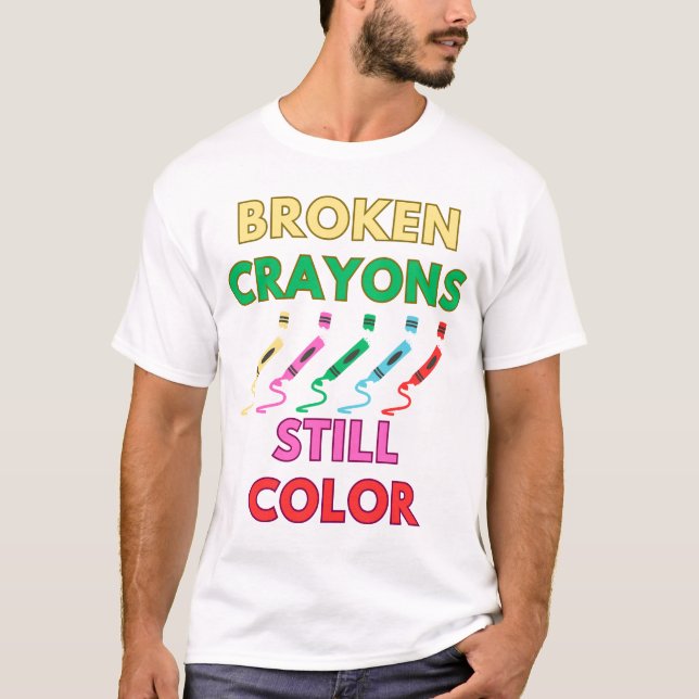 Camiseta color de los crayones rotos (Anverso)
